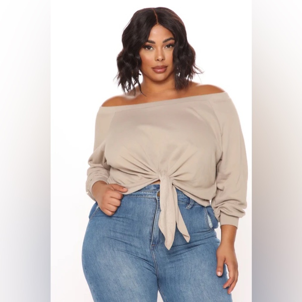 NWT Fashion Nova Too Blessed To Stress Cropped Sweatshirt XL